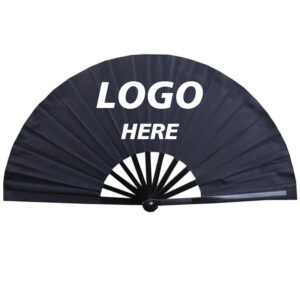 Custom Personalized 13inch Large Plastic Kung Fu Rave Clack Folding Fans for Party Wedding