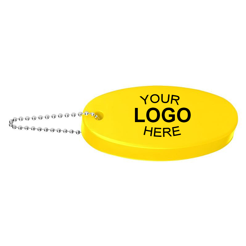 Custom Logo Yellow Floating Foam Keychains with Your Brand