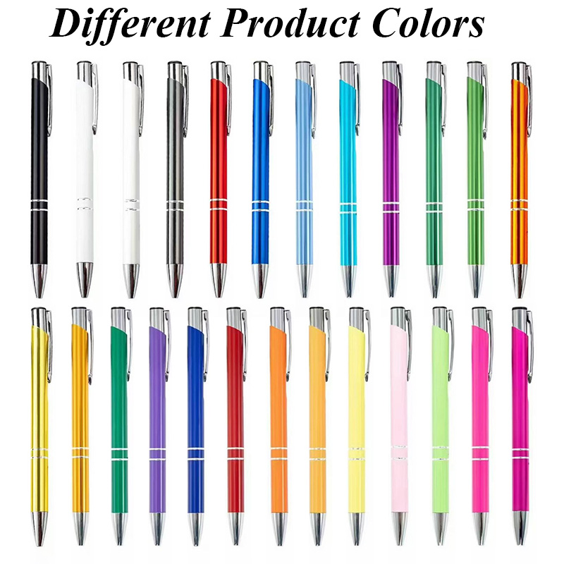 Custom Logo Imprint 1.0mm Ink Metal Colorful Ballpoint Pen Wholesale for Office - Image 3