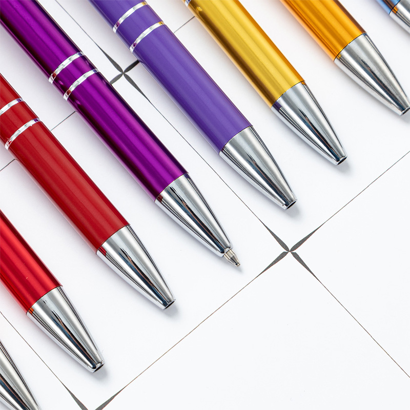 Custom Logo Imprint 1.0mm Ink Metal Colorful Ballpoint Pen Wholesale for Office - Image 5