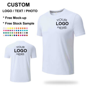 Custom Quick Dry Workout Athletic Running Swim Men's Short Sleeve T-Shirt