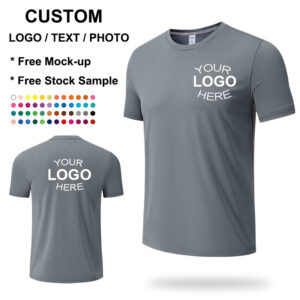 Custom Logo Quick Dry Workout Athletic Running Summer Men's Short Sleeve T-Shirt
