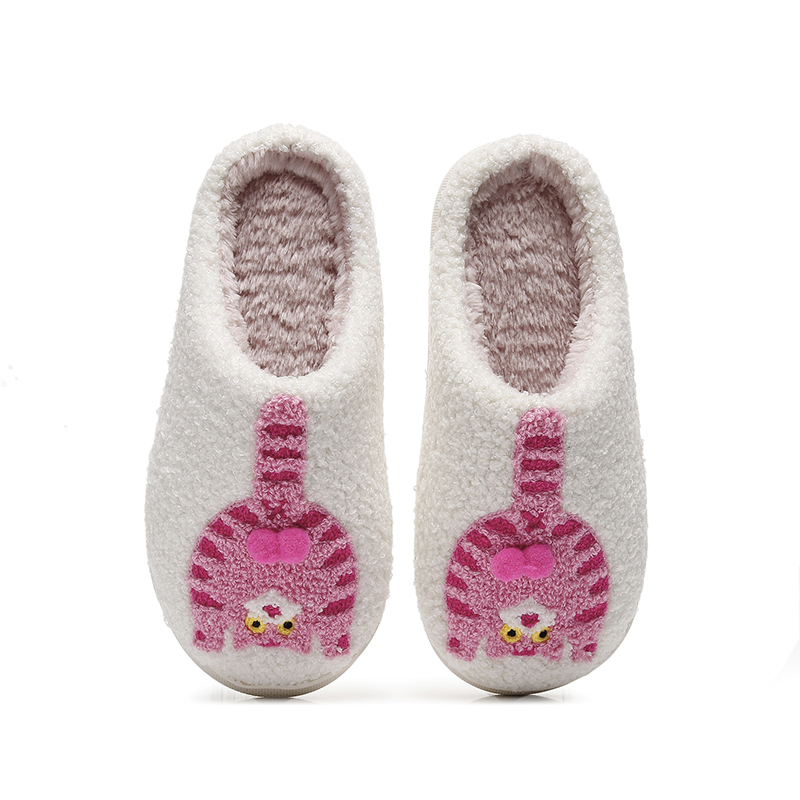 Custom Design Your Logo Cozy Fuzzy House Indoor Home Use Warm Winter Slippers
