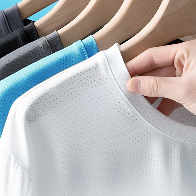 Custom Quick Dry Workout Athletic Running Swim Men's Short Sleeve T-Shirt - Image 4
