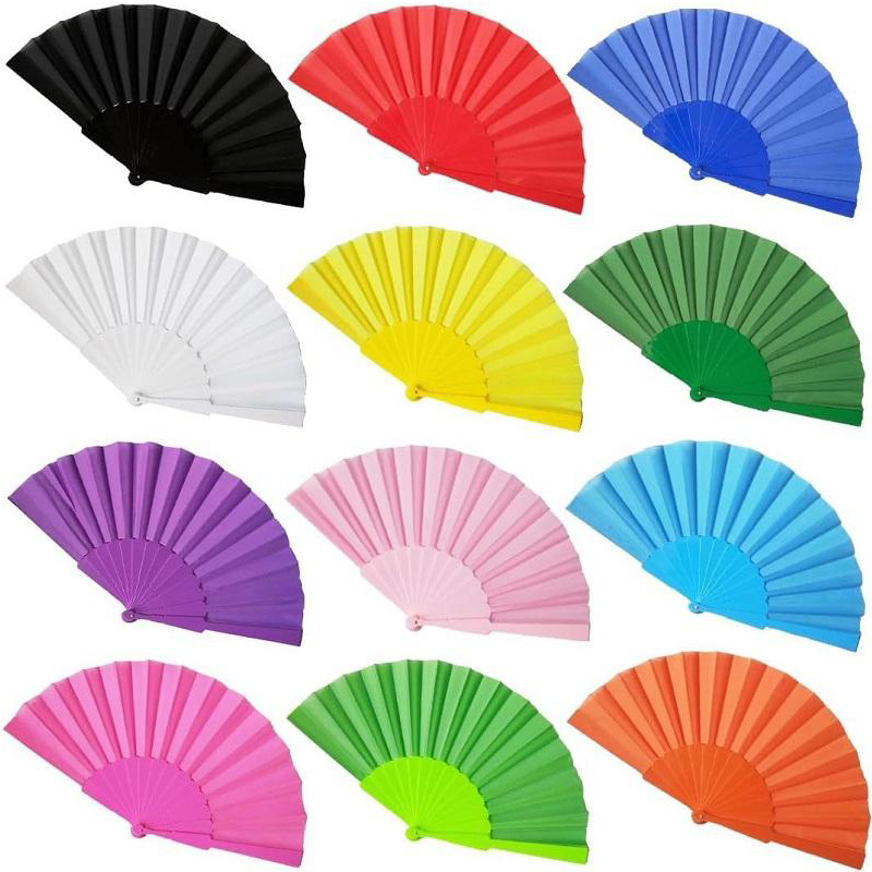 Wholesale Factory Custom Logo Promotional 9 Inch Small Plastic Folding Hand Fans - Image 5