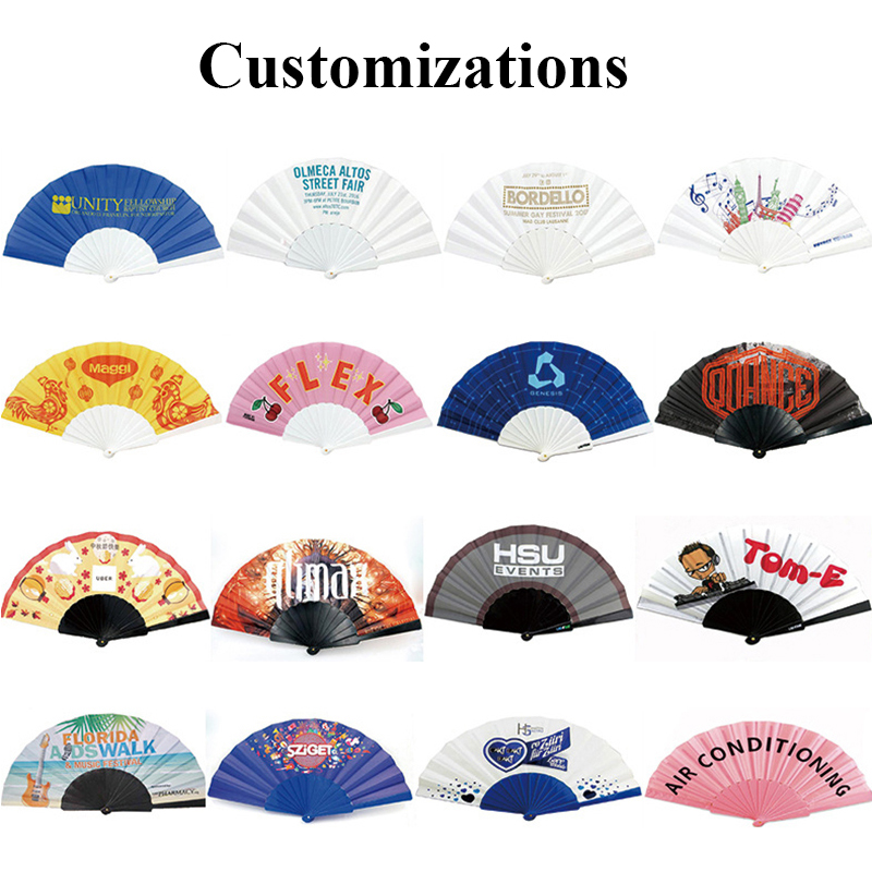 Wholesale Factory Custom Logo Promotional 9 Inch Small Plastic Folding Hand Fans - Image 6