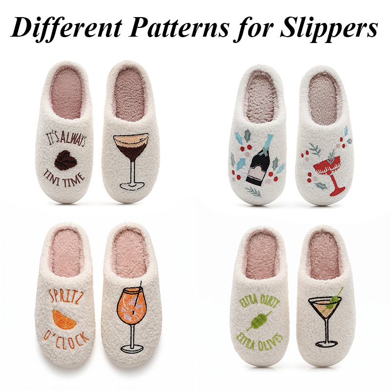 Custom Your Own Design Soft Cozy Memory Foam Fuzzy Fluffy Indoor Home Winter Slippers - Image 2